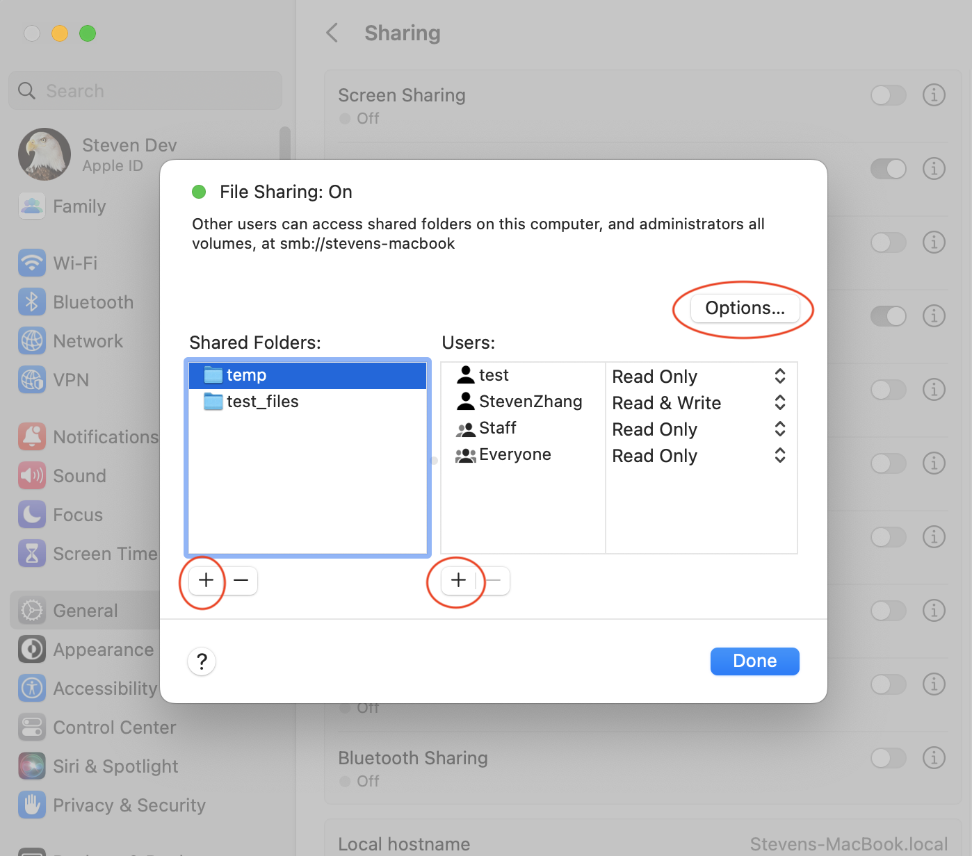 Freigegebene Ordner und Benutzerrechte in macOS