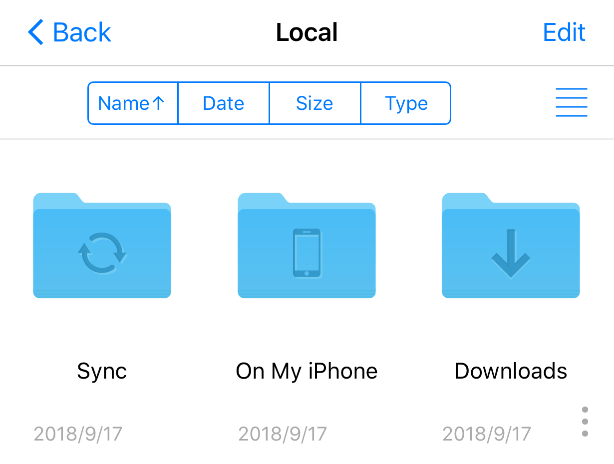 Der Sync-Ordner in FE File Explorer