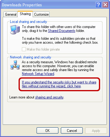 Dateifreigabe in Windows XP aktivieren