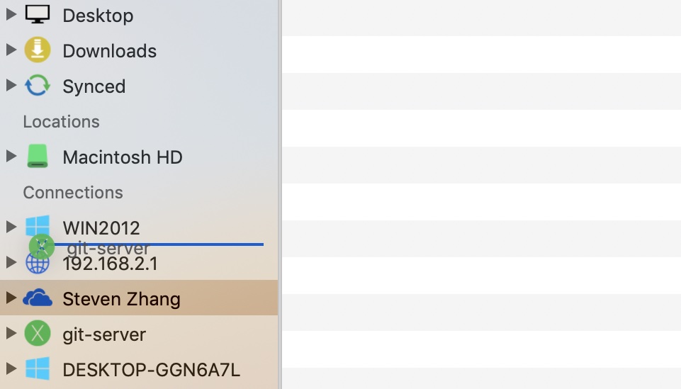 Verbindungen in Owlfiles für macOS neu anordnen